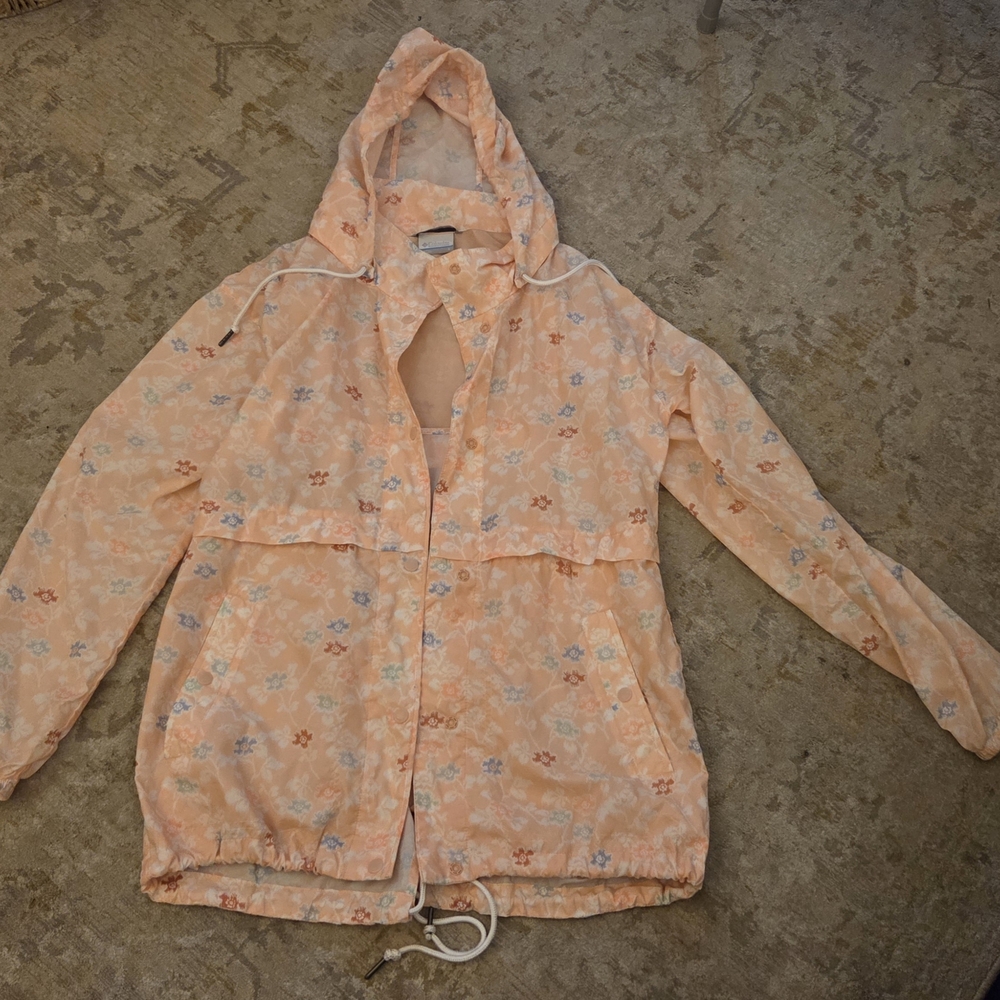 Columbia Peach Floral Hooded Jacket